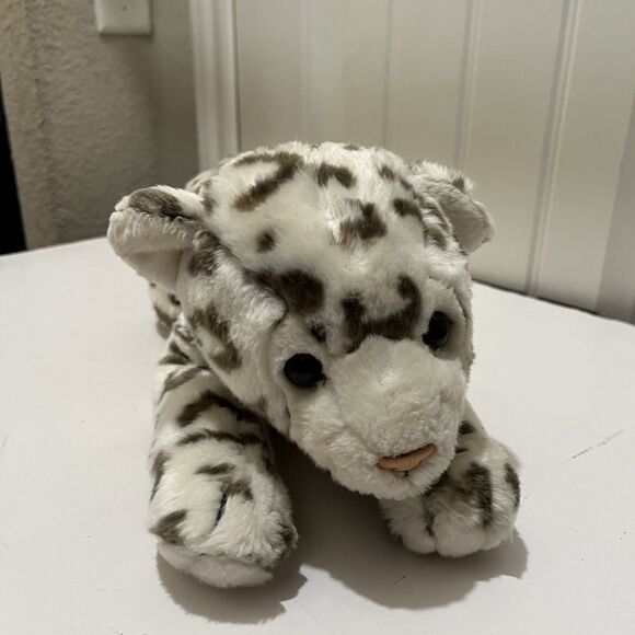 Animal Alley Snow Leopard Plush Stuffed Animal Realistic Weighted Toys R Us 2000 - Picture 2 of 10